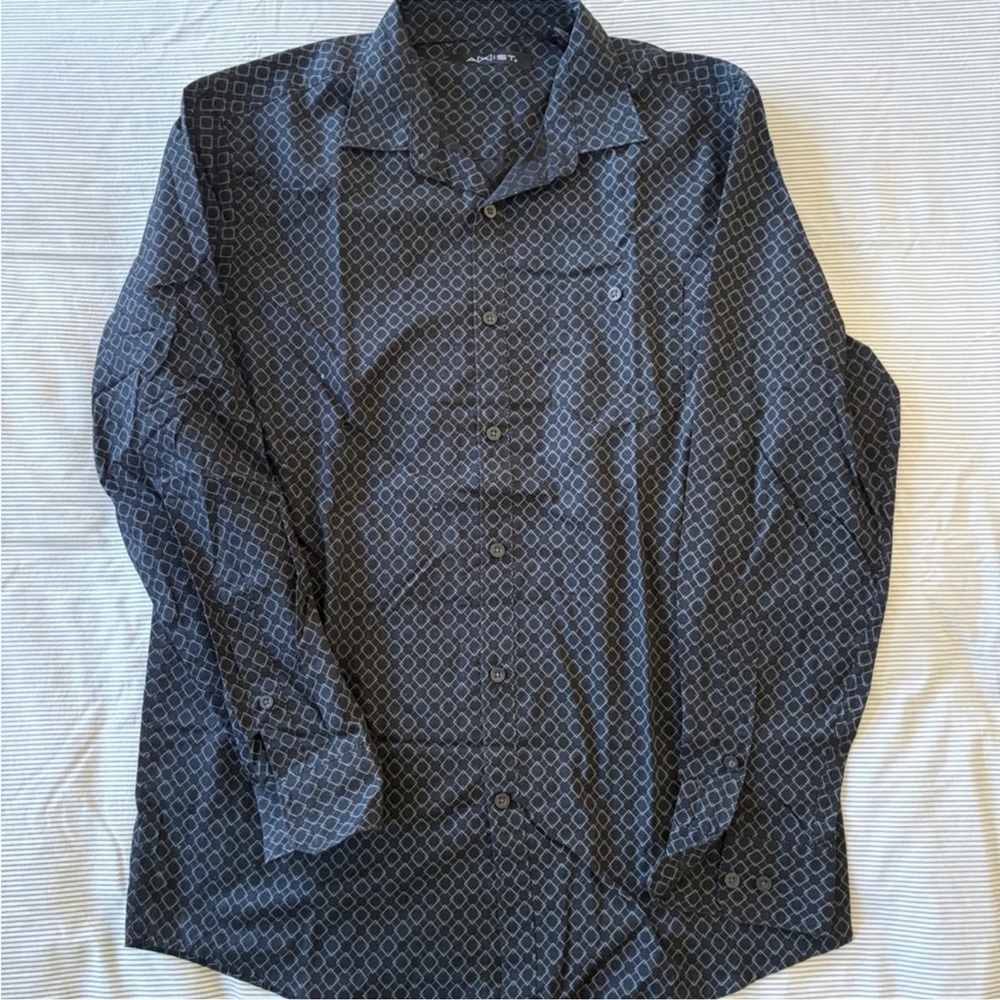 Men's Blue Patterned Shirt